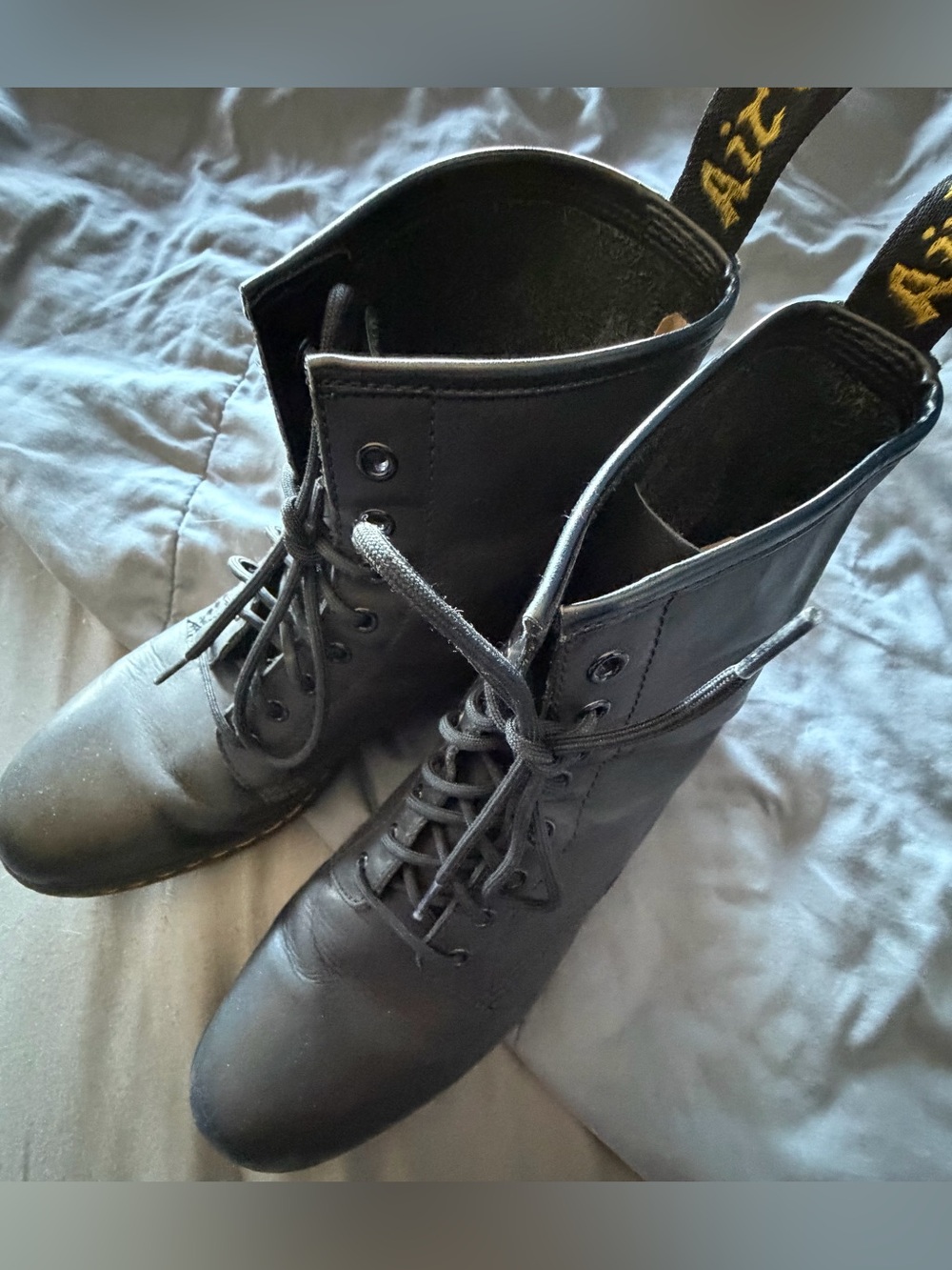Dr. Martens Black Lace-Up Combat Boots